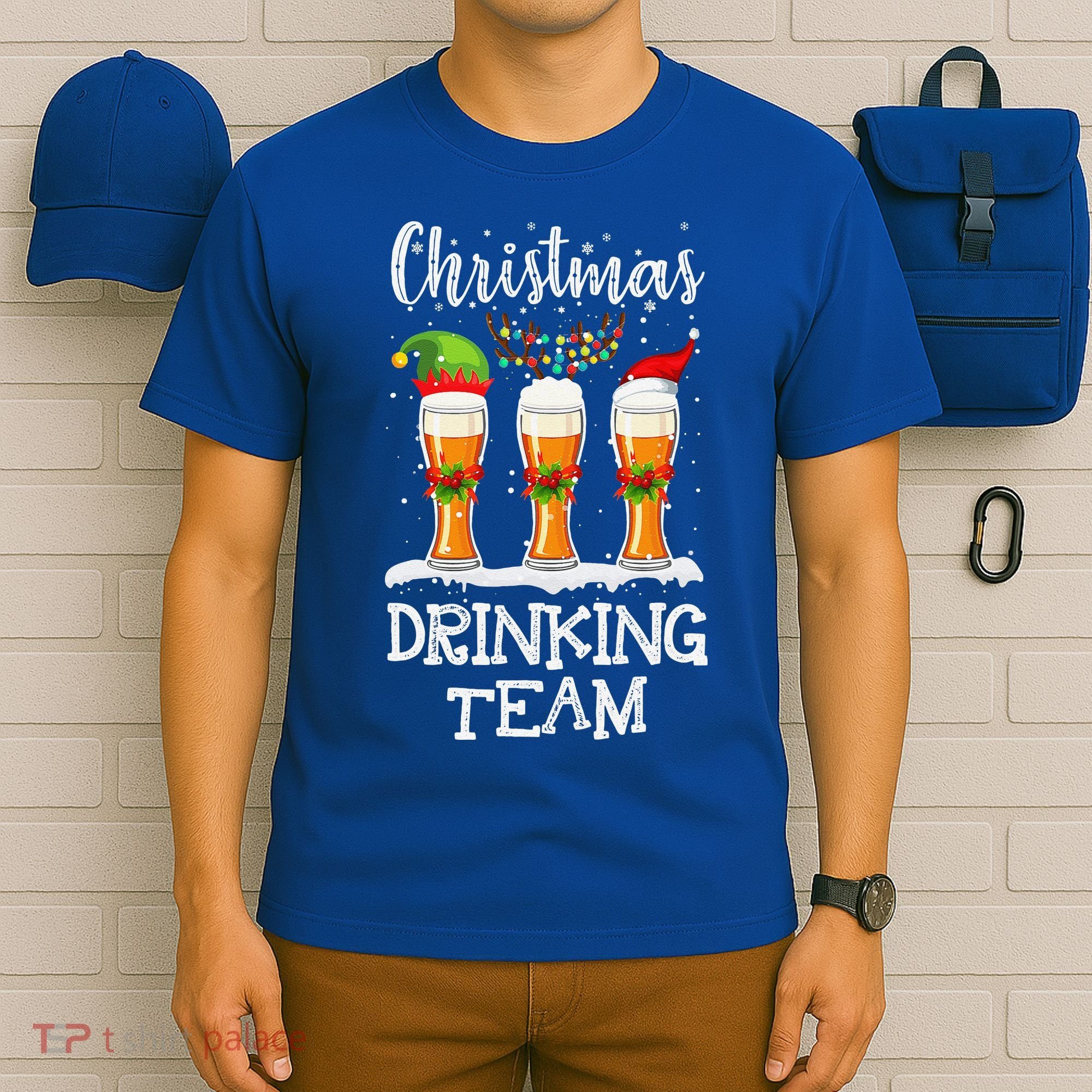 Christmas Drinking Team Holiday Season Xmas Beer Lover T-Shirt