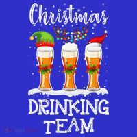 Christmas Drinking Team Holiday Season Xmas Beer Lover Mousepad thumb 1