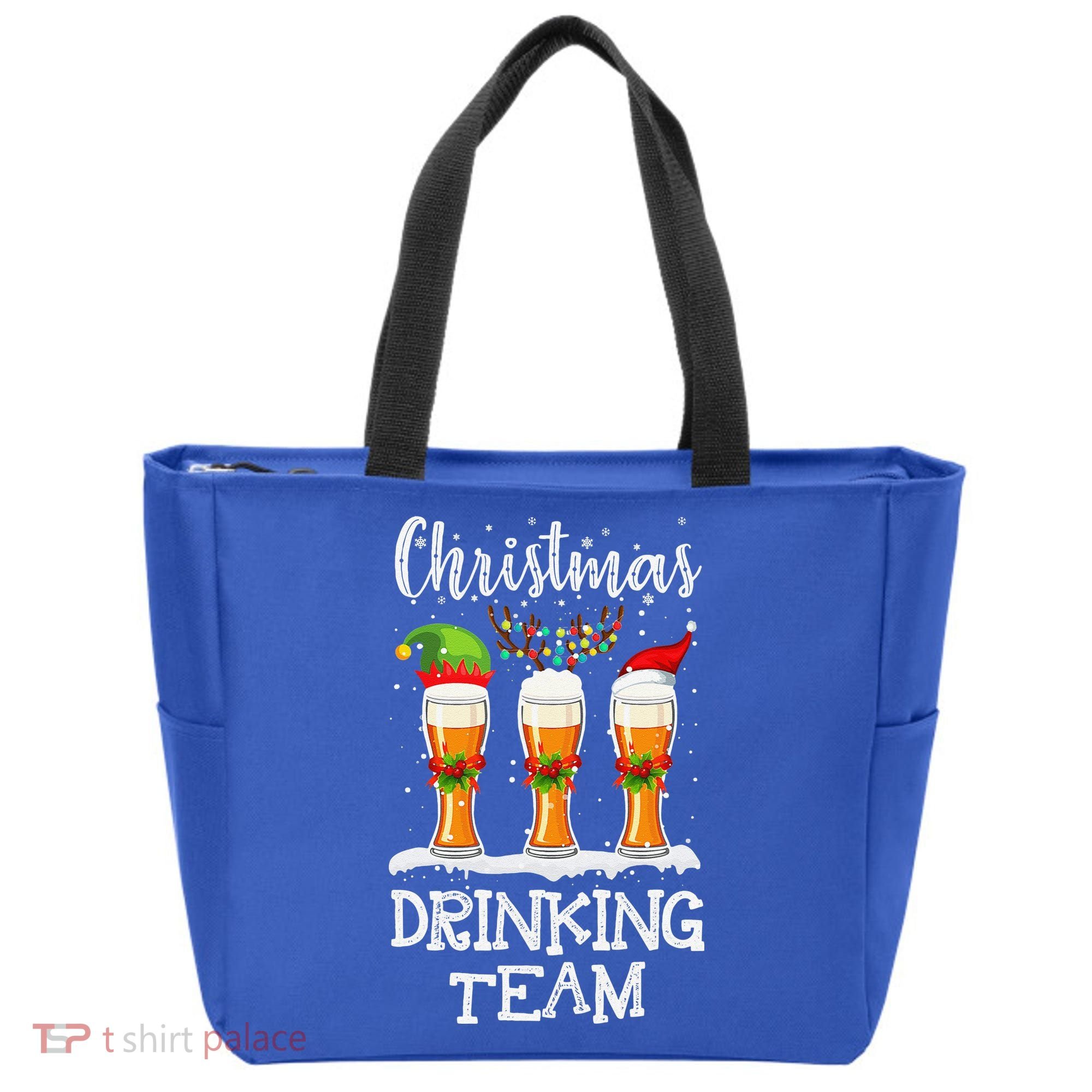 Christmas Drinking Team Holiday Season Xmas Beer Lover Tote Bag