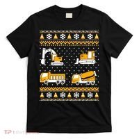 Construction Dump Trucks Bulldozer Ugly Christmas Sweater T-Shirt thumb 0