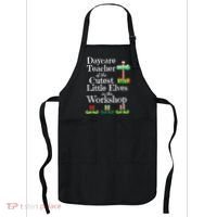 Cute Daycare Teacher Christmas Teach Cutest Elves Workshop Apron thumb 0