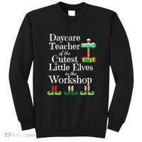 Cute Daycare Teacher Christmas Teach Cutest Elves Workshop Sweatshirt thumb 0