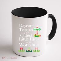 Cute Daycare Teacher Christmas Teach Cutest Elves Workshop Coffee Mug thumb 1