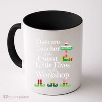 Cute Daycare Teacher Christmas Teach Cutest Elves Workshop Coffee Mug thumb 0