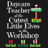Cute Daycare Teacher Christmas Teach Cutest Elves Workshop Women's Hoodie thumb 2