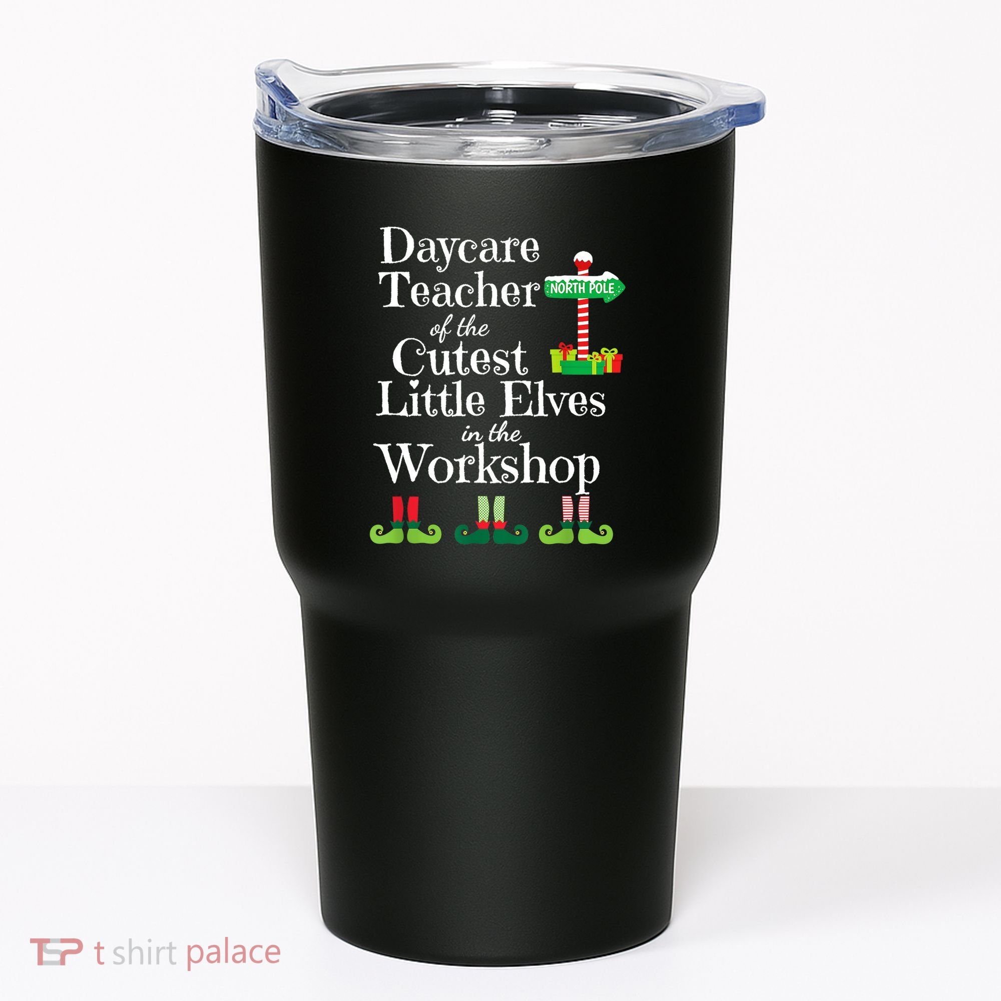 Cute Daycare Teacher Christmas Teach Cutest Elves Workshop Tumbler