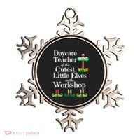 Cute Daycare Teacher Christmas Teach Cutest Elves Workshop Ornament thumb 0