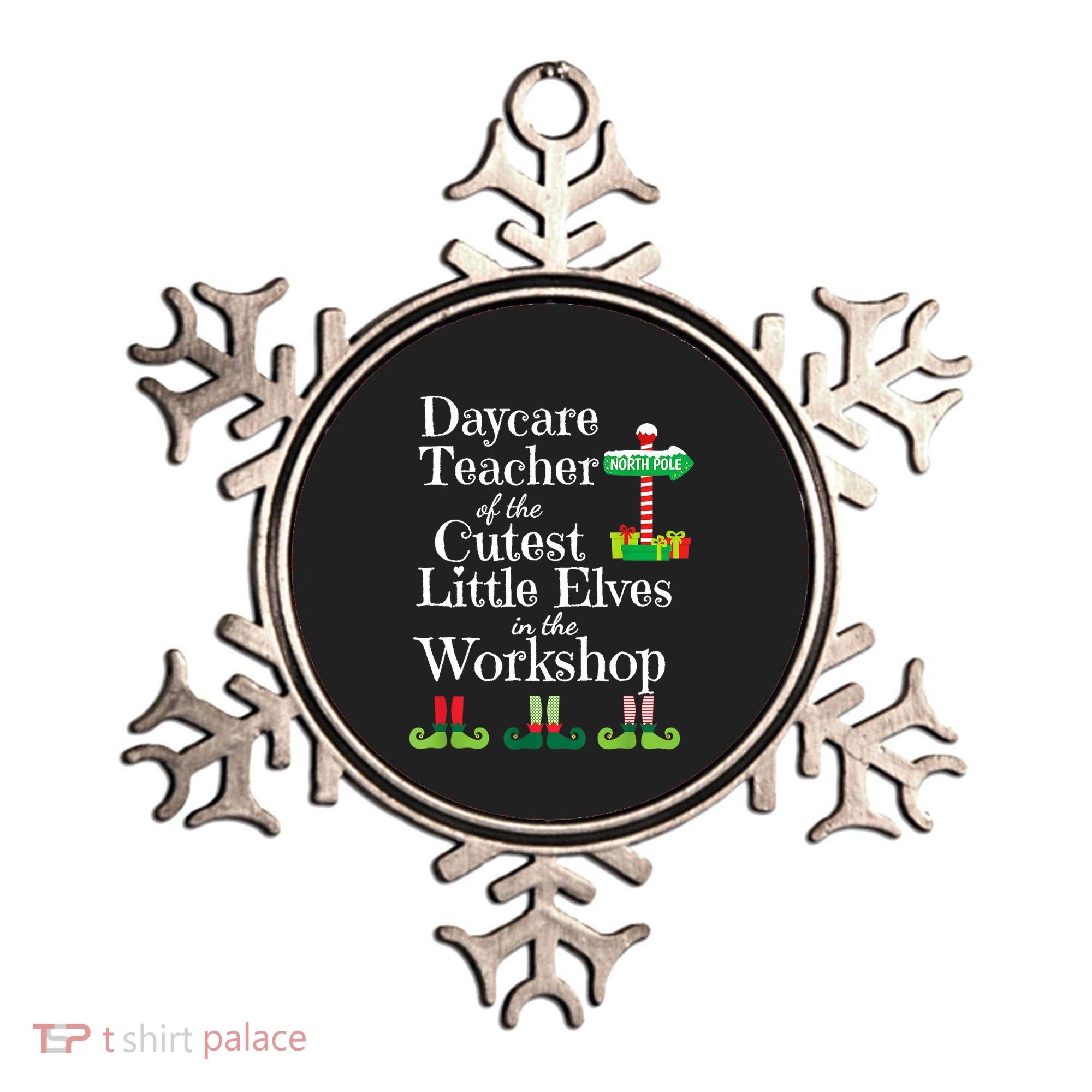 Cute Daycare Teacher Christmas Teach Cutest Elves Workshop Ornament