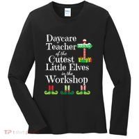 Cute Daycare Teacher Christmas Teach Cutest Elves Workshop Women's Long Sleeve Shirt thumb 0