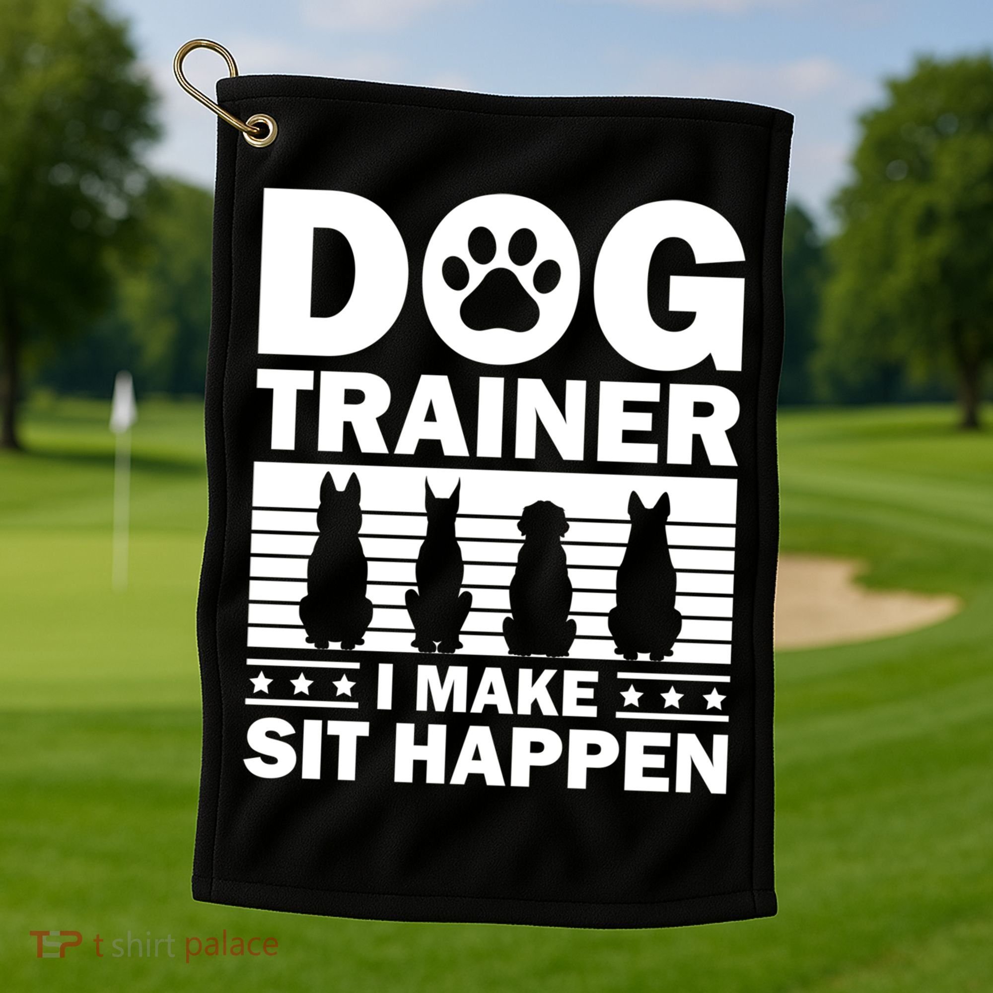 Cool Dog Trainer Dog Training Agility Class Cool Gift Golf Towel