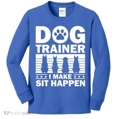Cool Dog Trainer Dog Training Agility Class Cool Gift Kids Long Sleeve Shirt
