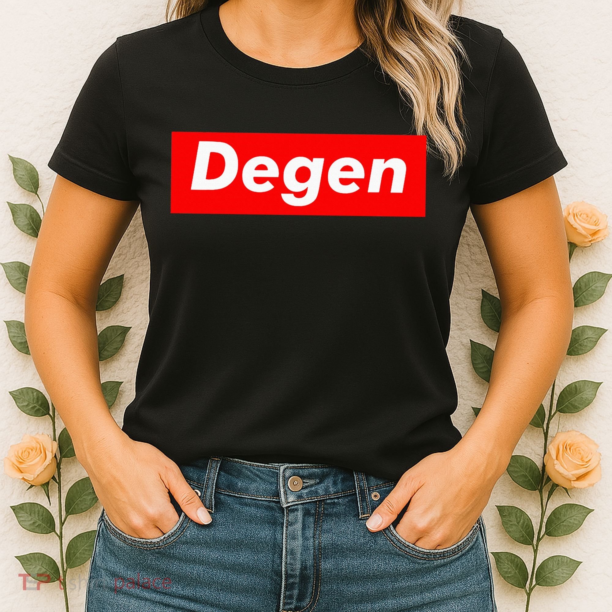Cryptocurrency Day Trader Gifts Degen Crypto Women's T-Shirt