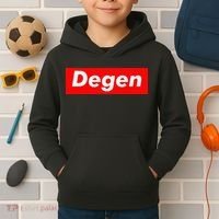 Cryptocurrency Day Trader Gifts Degen Crypto Kids Hoodie thumb 2