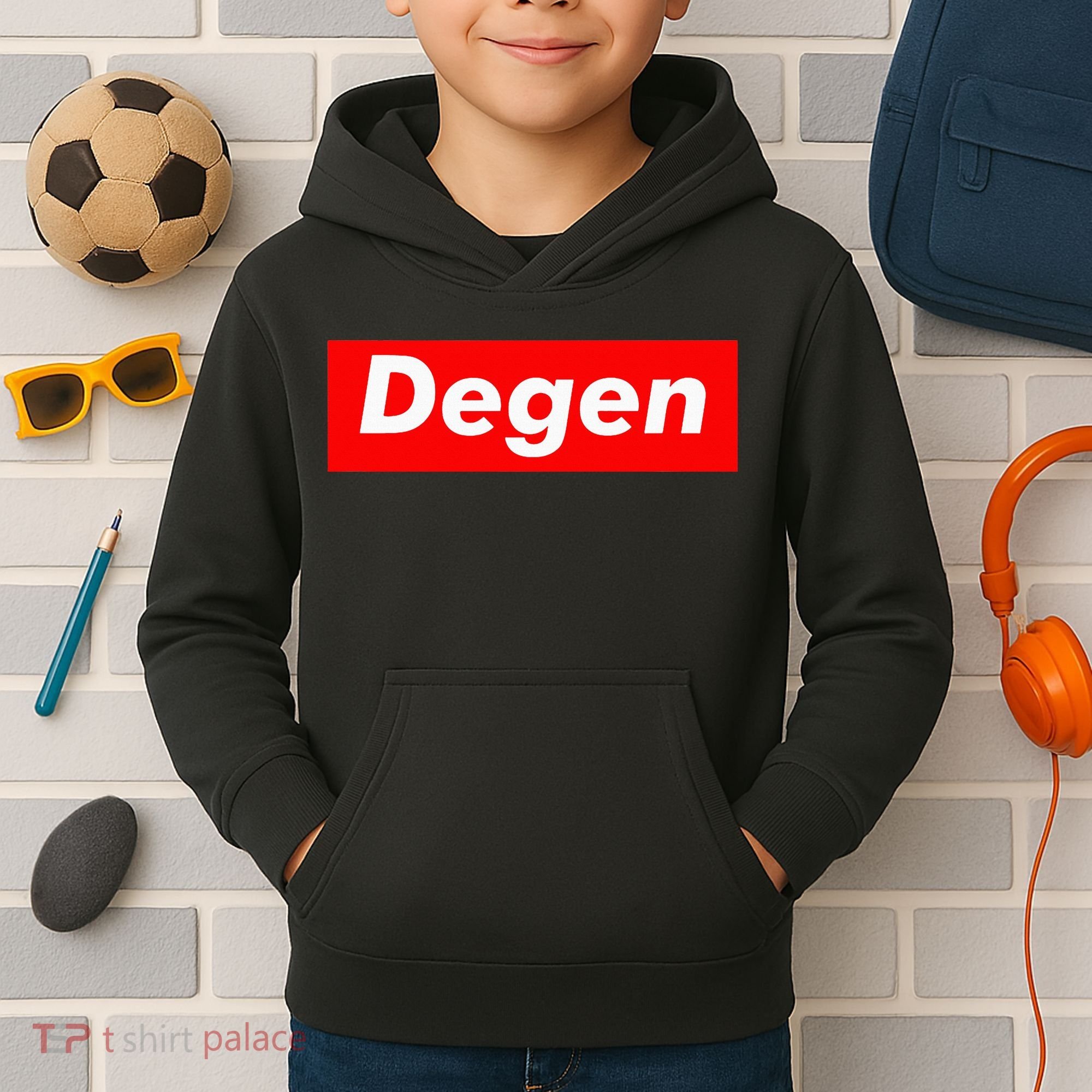 Cryptocurrency Day Trader Gifts Degen Crypto Kids Hoodie