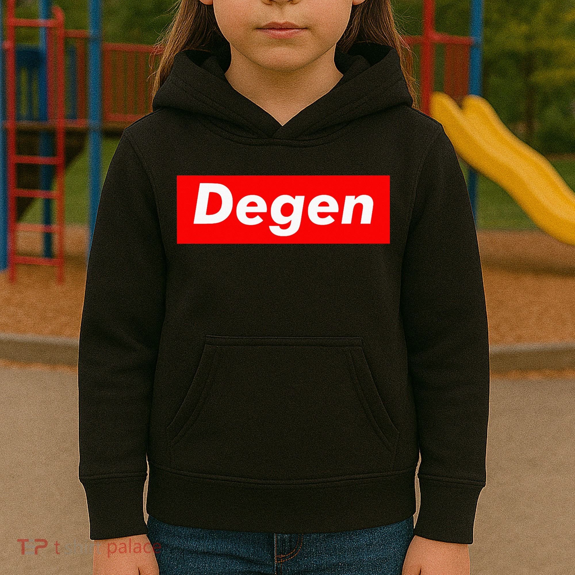 Cryptocurrency Day Trader Gifts Degen Crypto Kids Hoodie