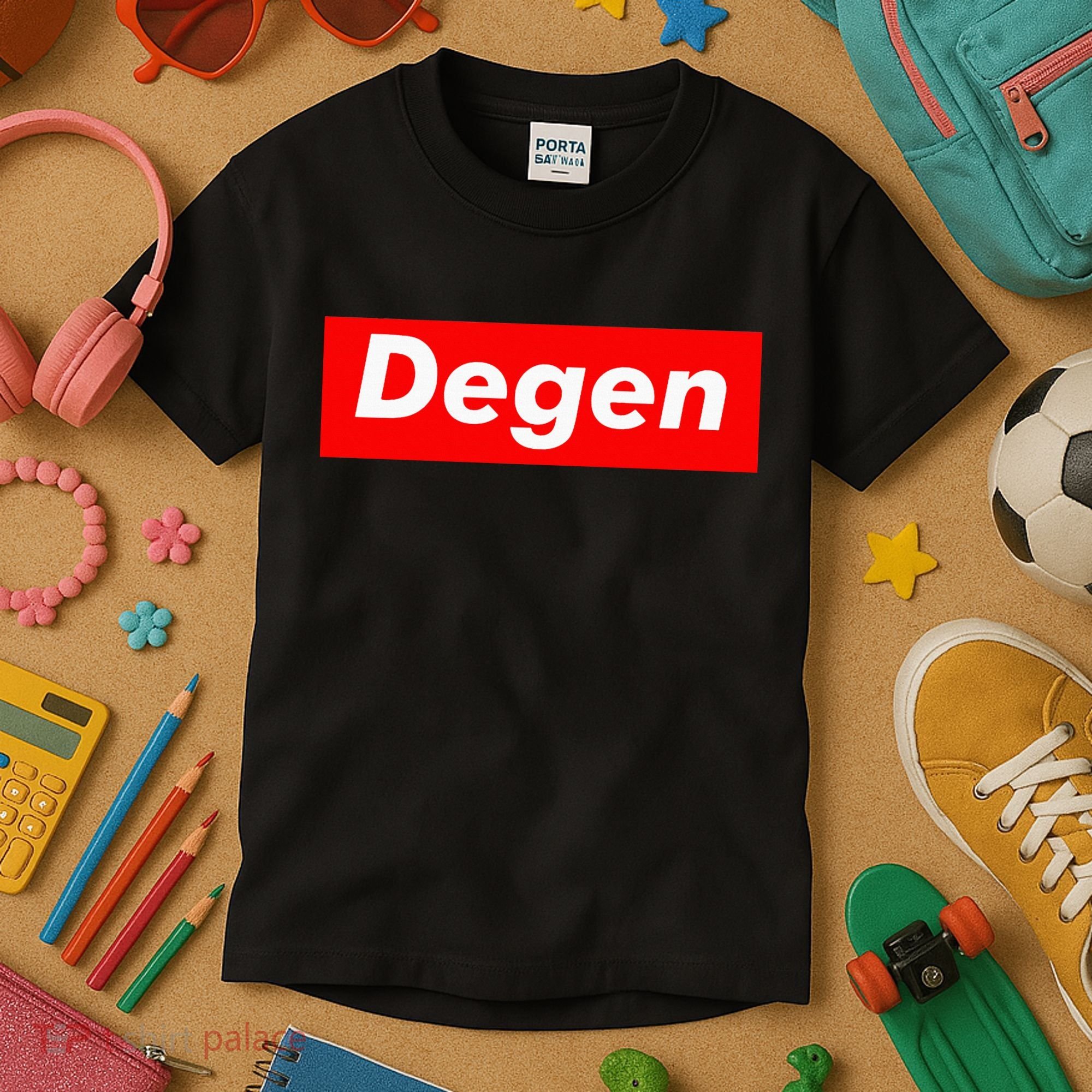 Cryptocurrency Day Trader Gifts Degen Crypto Kids T-Shirt