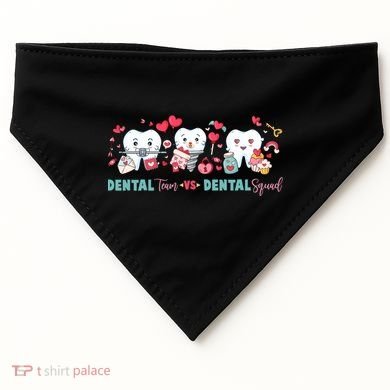 Cute Dental Team VS Dental Squad USA-Made Doggie Bandana