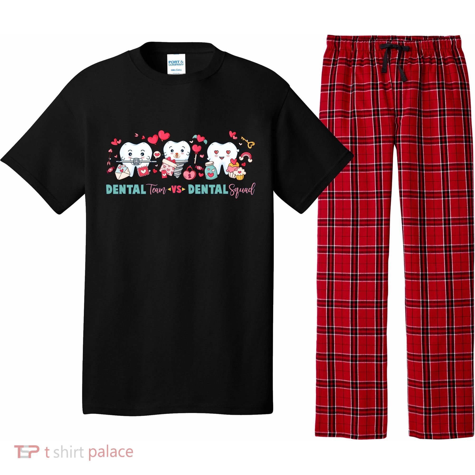 Cute Dental Team VS Dental Squad Pajama Set