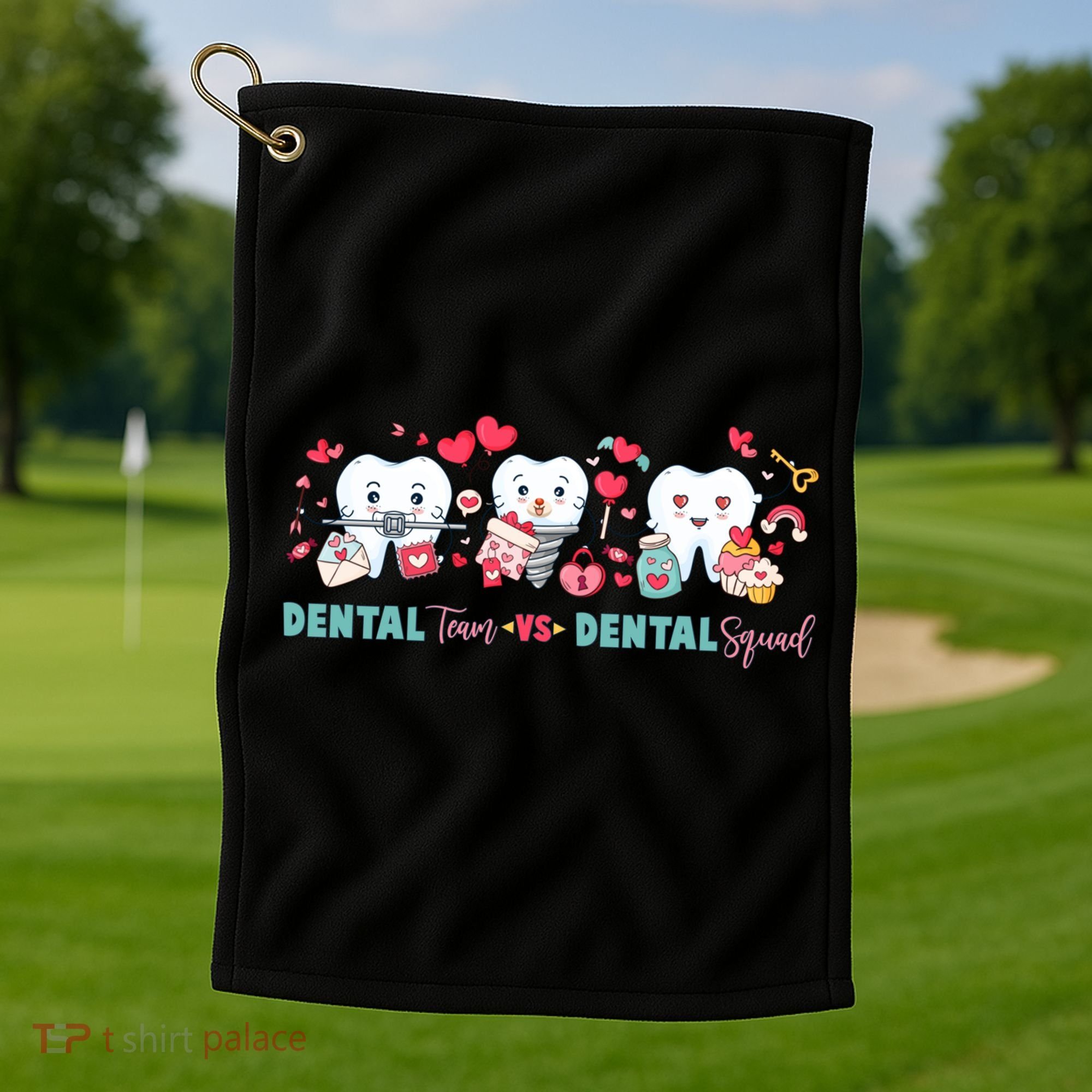 Cute Dental Team VS Dental Squad Golf Towel