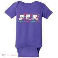 Cute Dental Team VS Dental Squad Baby Bodysuit thumb 0
