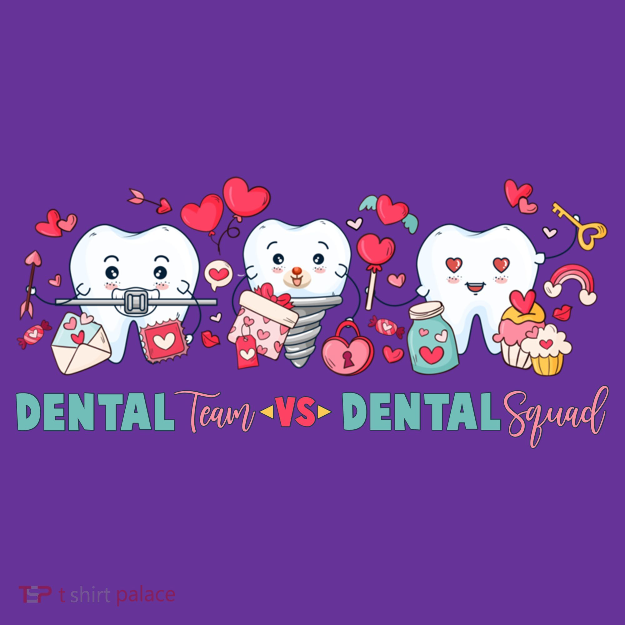 Cute Dental Team VS Dental Squad Baby Bodysuit