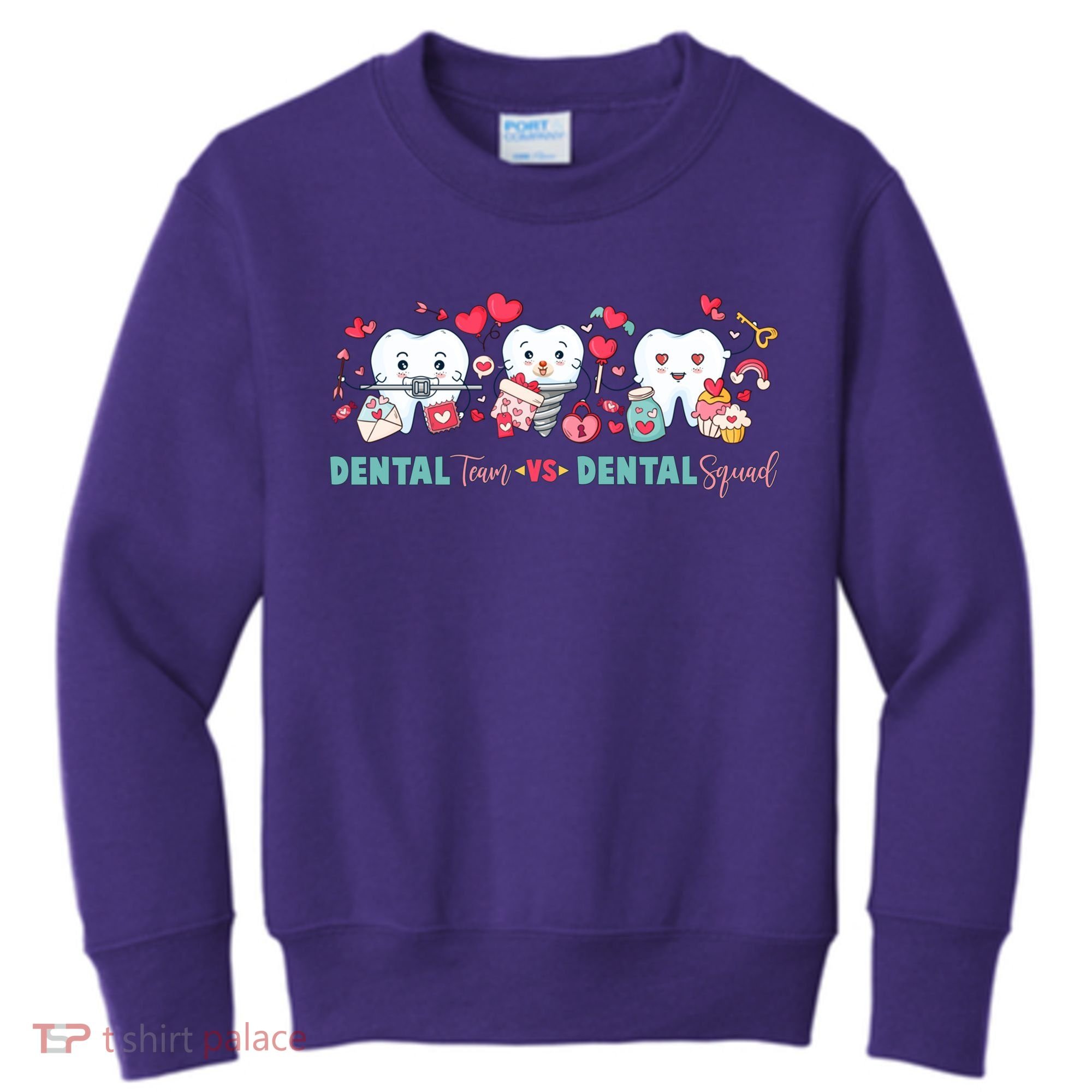 Cute Dental Team VS Dental Squad Kids Sweatshirt