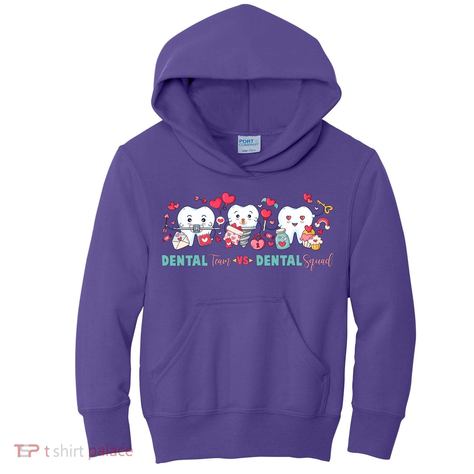 Cute Dental Team VS Dental Squad Kids Hoodie