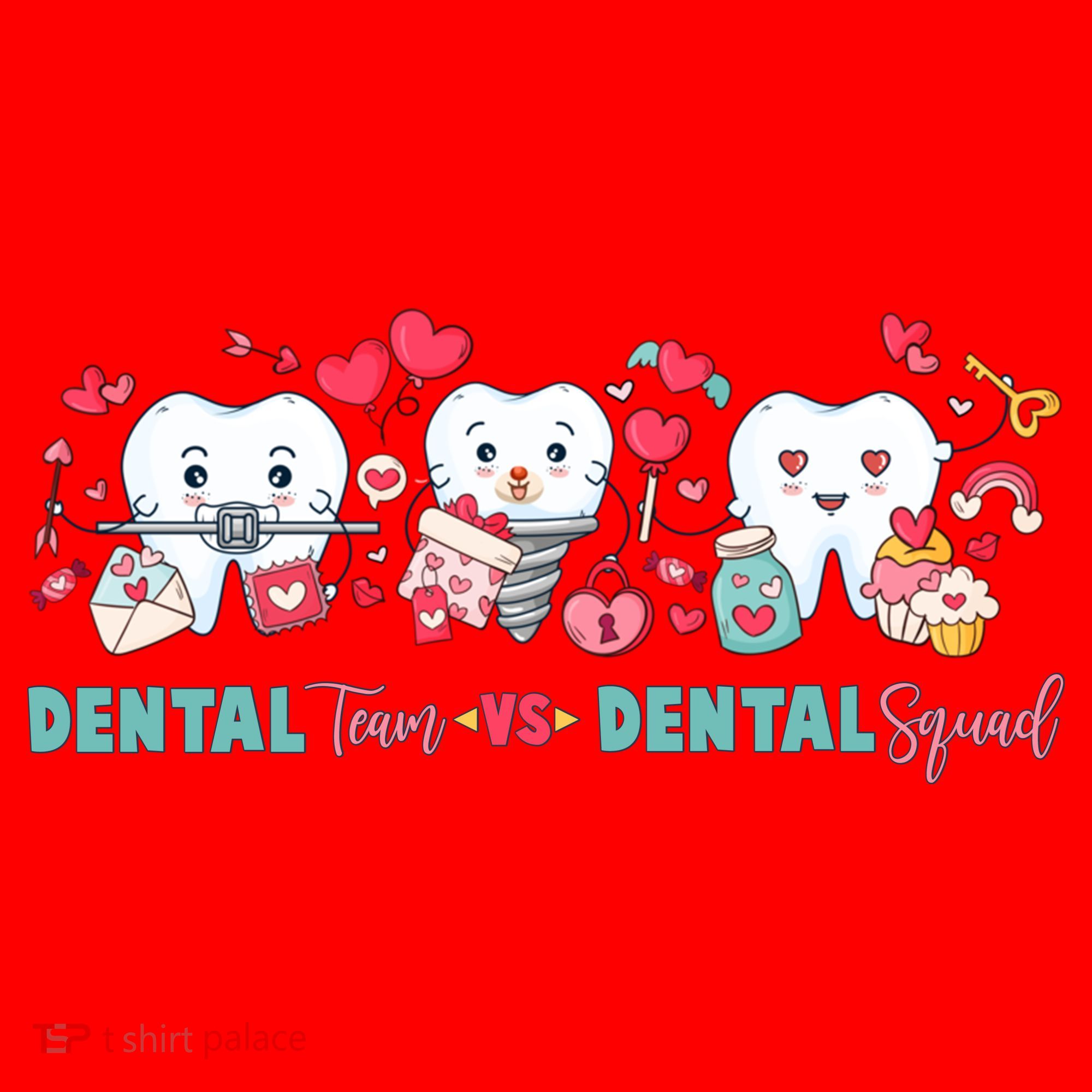 Cute Dental Team VS Dental Squad Santa Hat