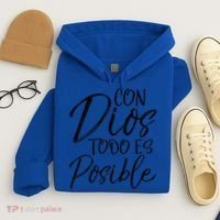 Con Dios Todo Es Posible Spanish Espanol Christian Hoodie thumb 4