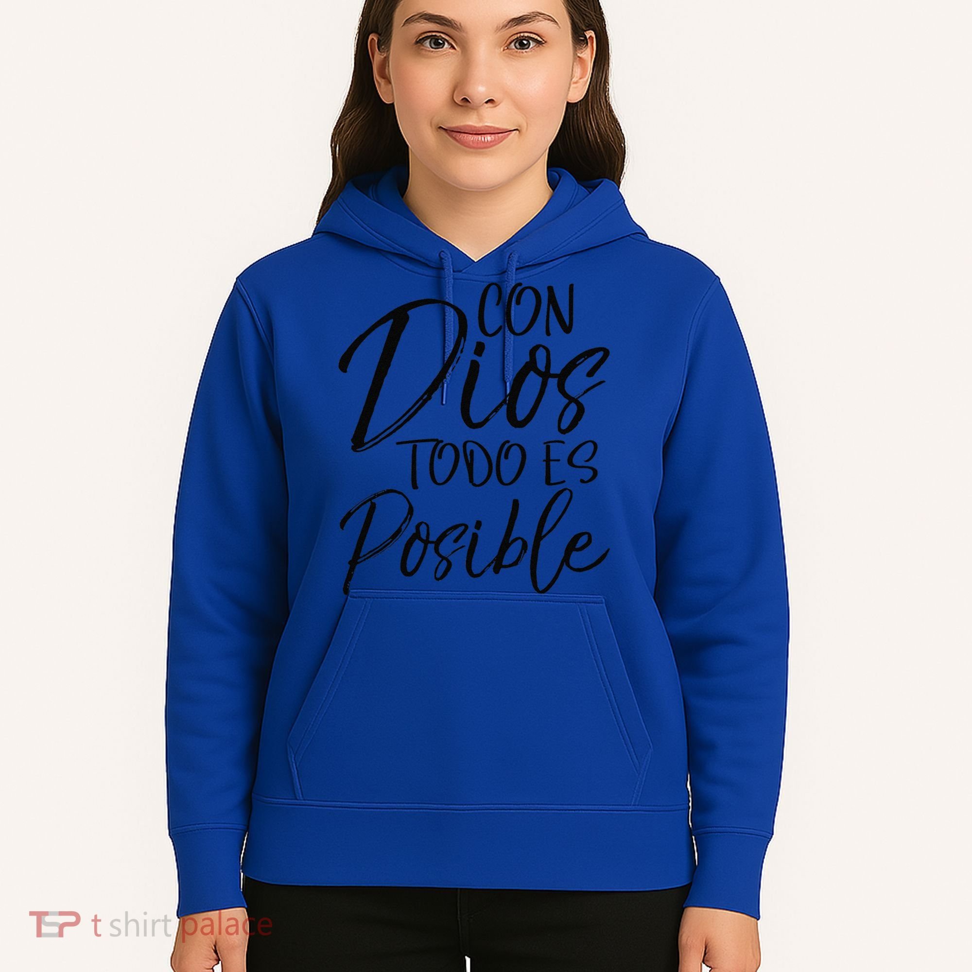 Con Dios Todo Es Posible Spanish Espanol Christian Hoodie