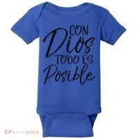 Con Dios Todo Es Posible Spanish Espanol Christian Baby Bodysuit thumb 0