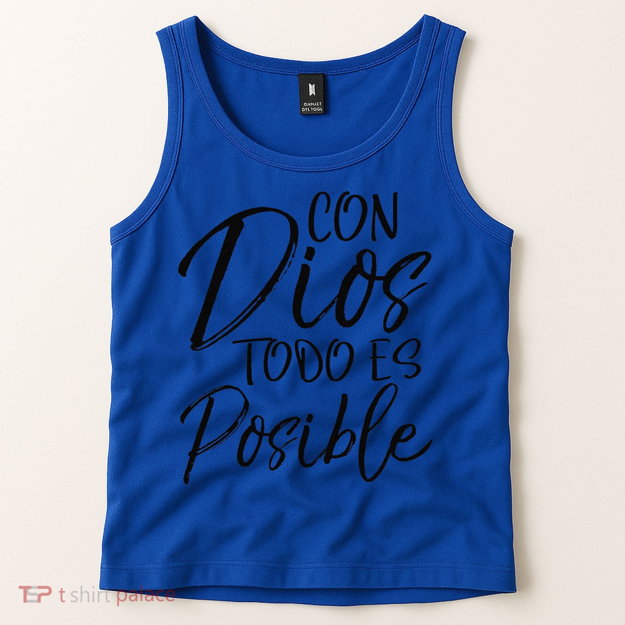 Con Dios Todo Es Posible Spanish Espanol Christian Tank Top