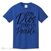 Con Dios Todo Es Posible Spanish Espanol Christian Kids T-Shirt thumb 0