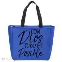 Con Dios Todo Es Posible Spanish Espanol Christian Tote Bag thumb 0