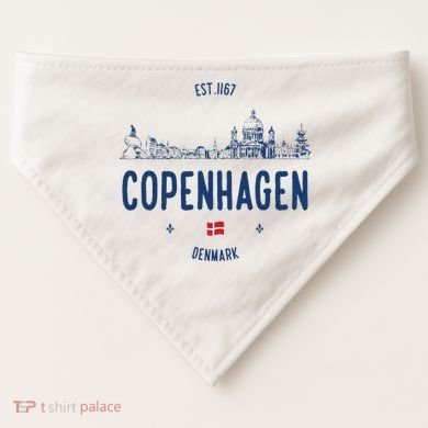Copenhagen Denmark Travel USA-Made Doggie Bandana