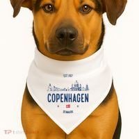 Copenhagen Denmark Travel USA-Made Doggie Bandana thumb 1