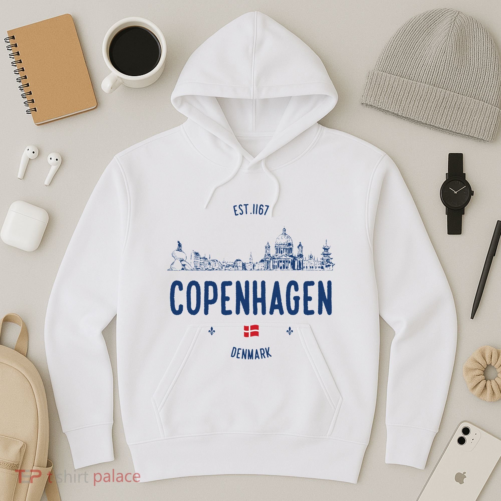 Copenhagen Denmark Travel Hoodie