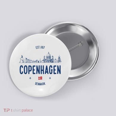 Copenhagen Denmark Travel Button