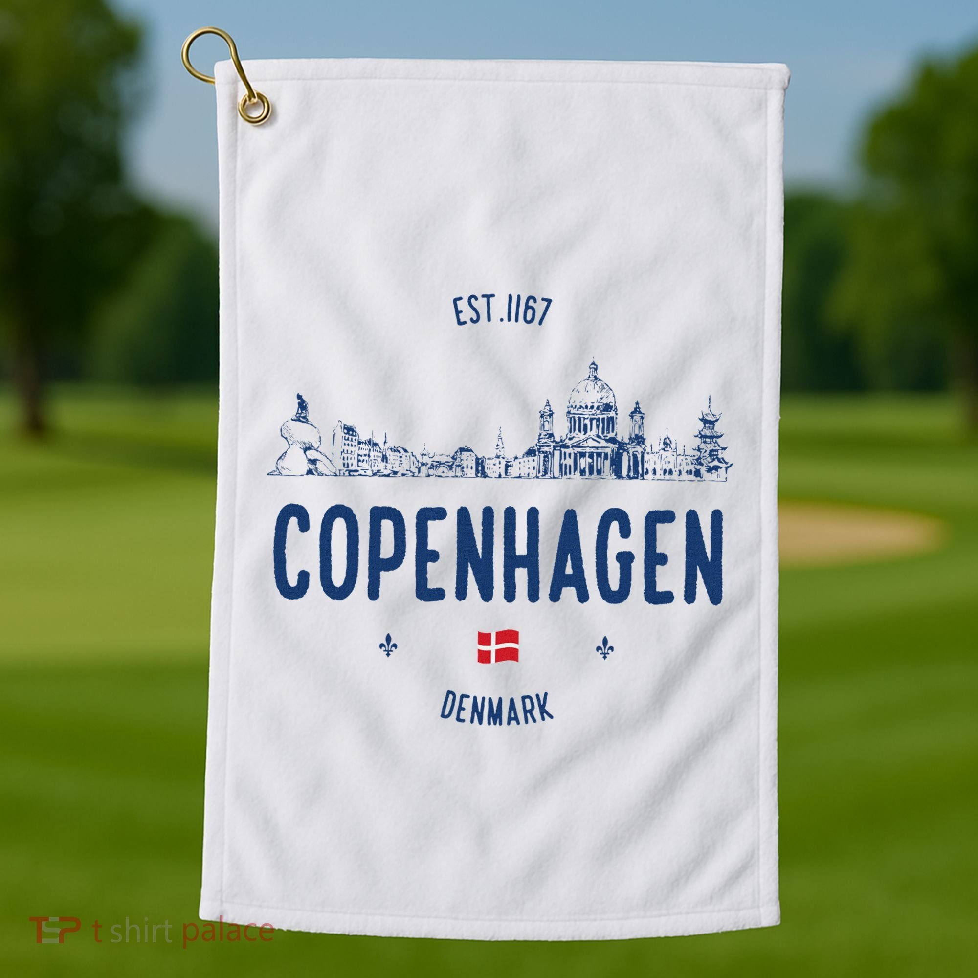 Copenhagen Denmark Travel Golf Towel