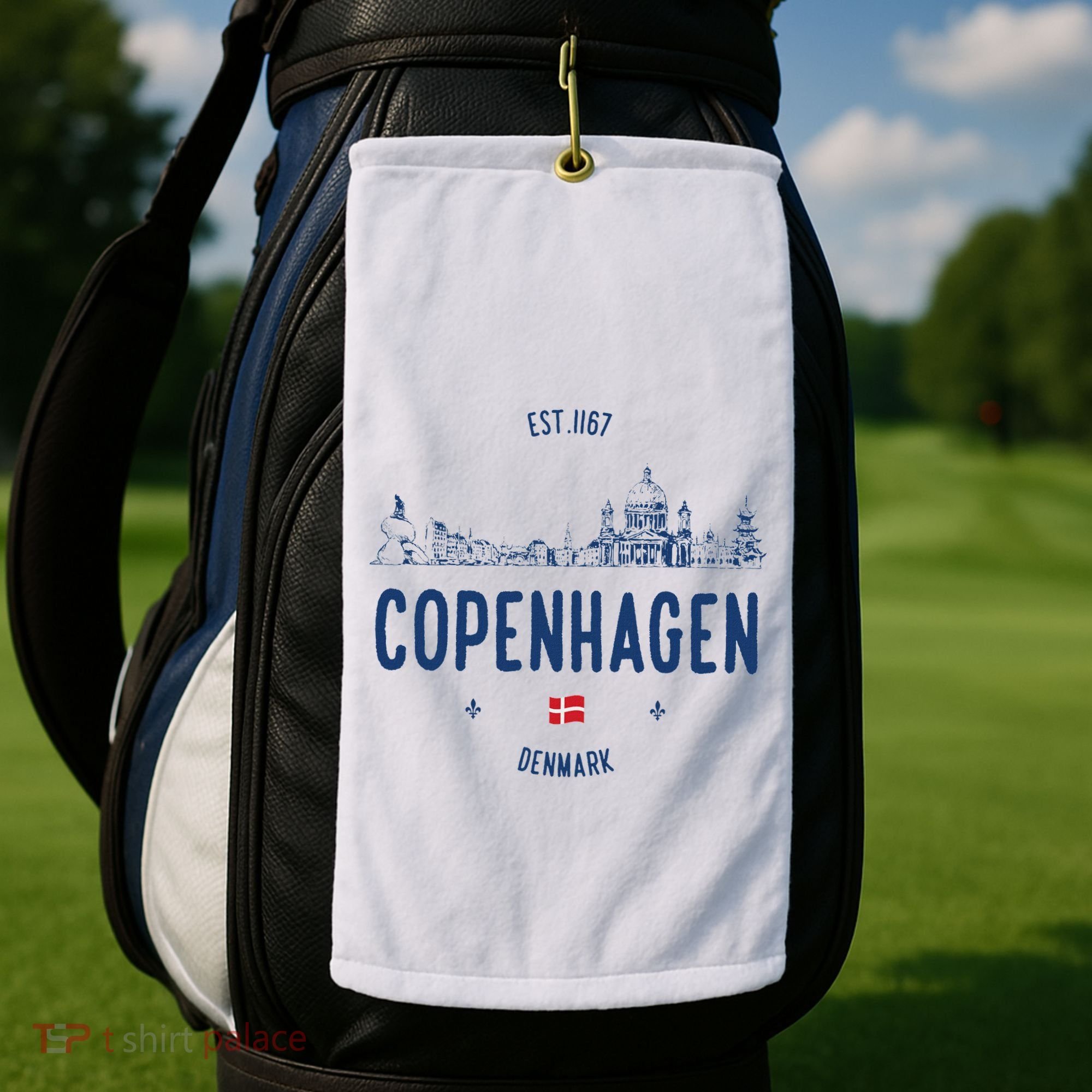 Copenhagen Denmark Travel Golf Towel