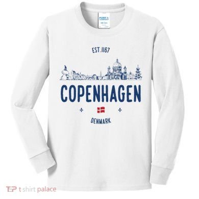 Copenhagen Denmark Travel Kids Long Sleeve Shirt