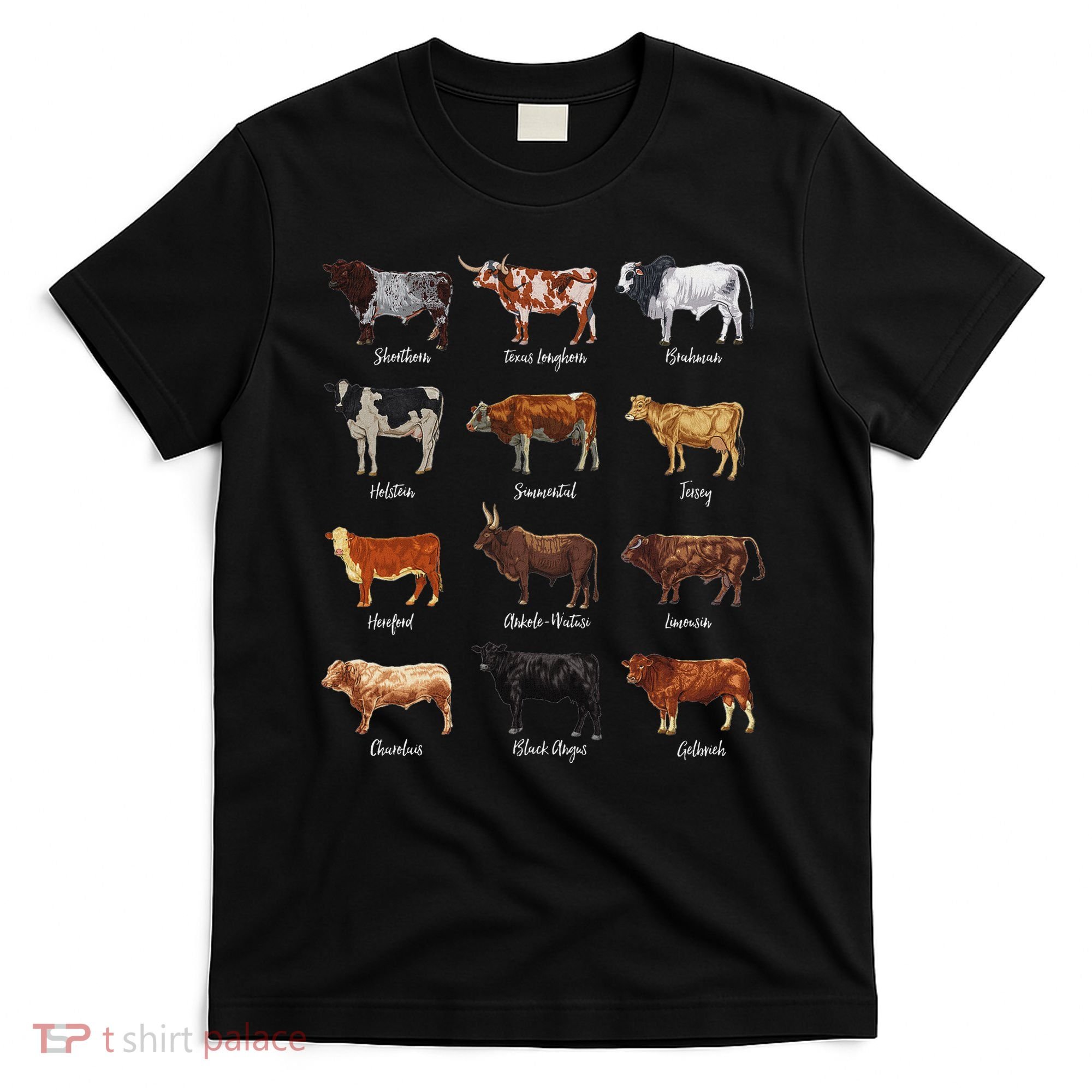 Cattle Drawings Types Of Cows T-Shirt