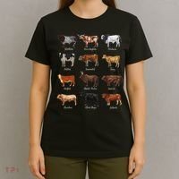 Cattle Drawings Types Of Cows T-Shirt thumb 4