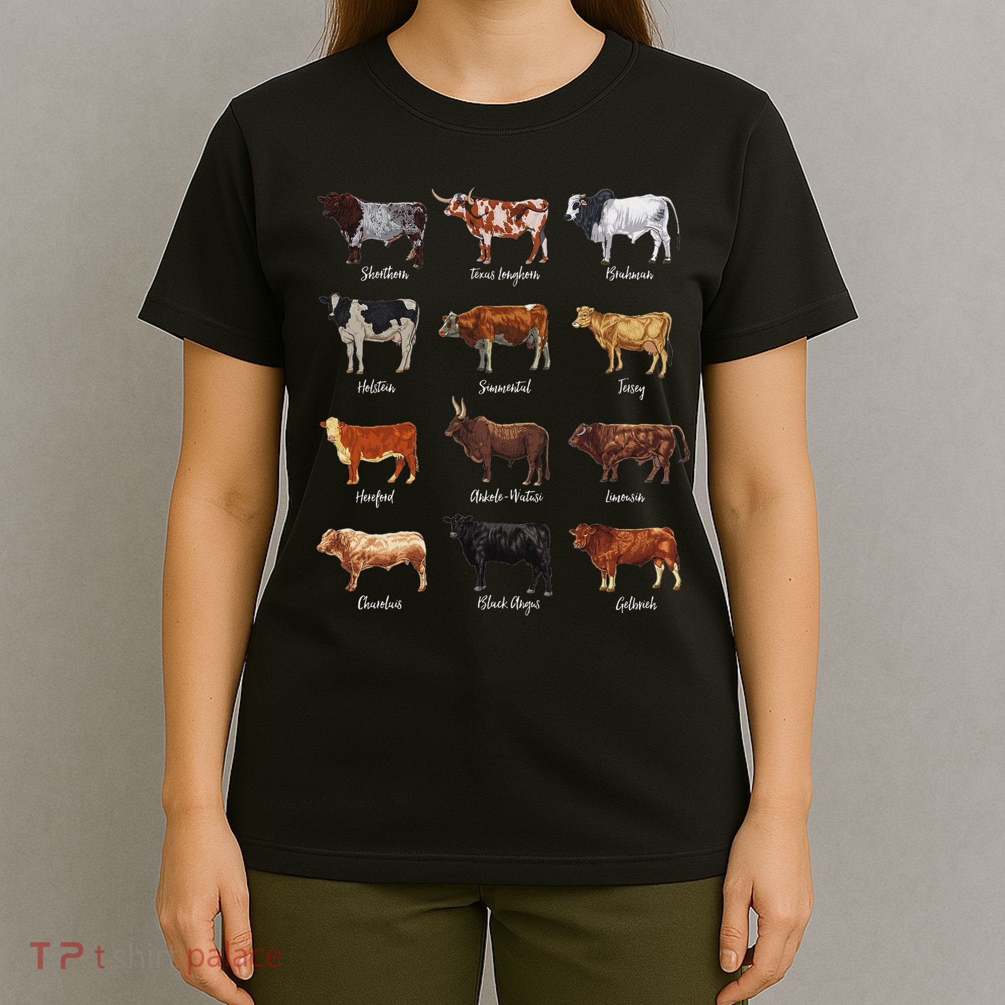Cattle Drawings Types Of Cows T-Shirt