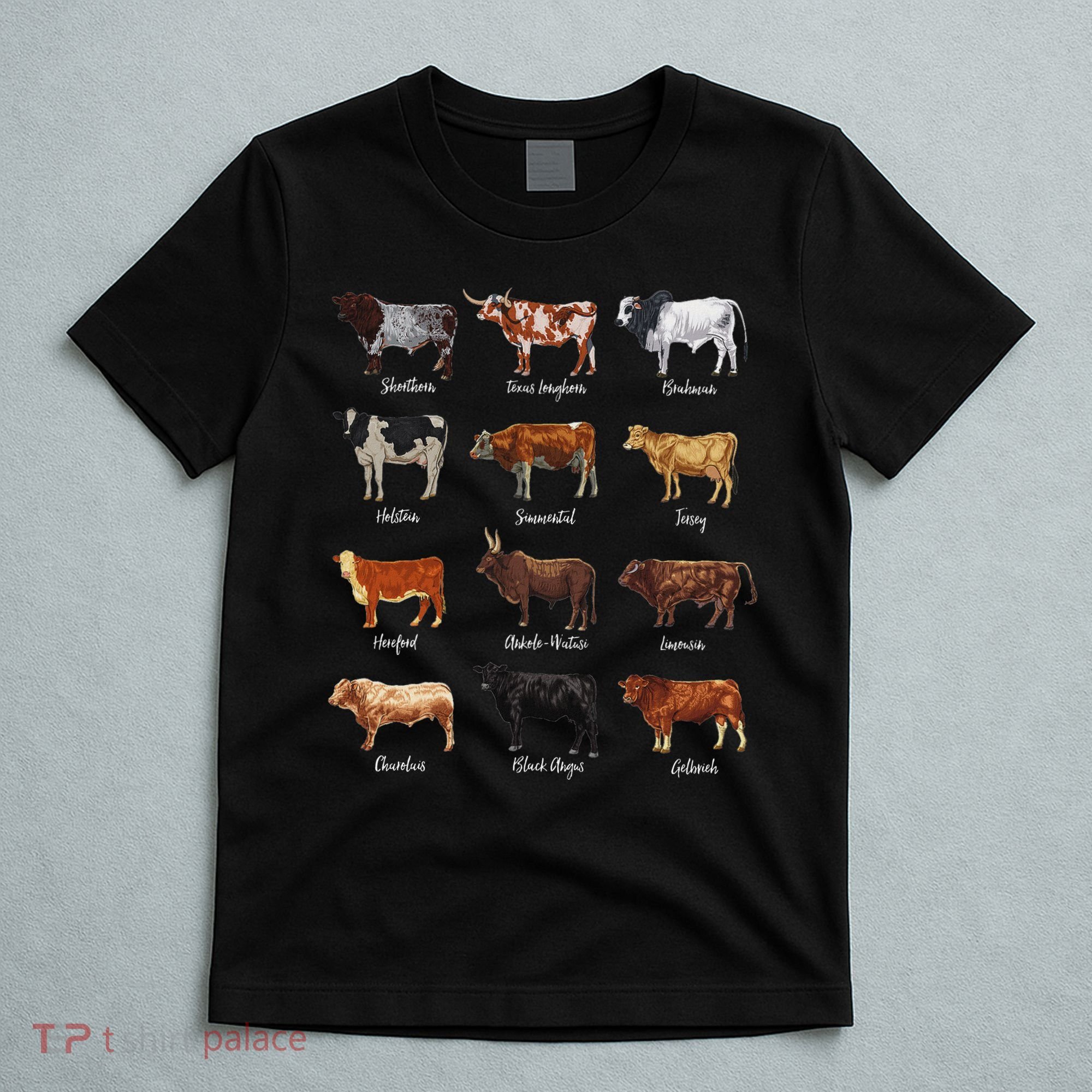 Cattle Drawings Types Of Cows T-Shirt