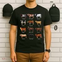 Cattle Drawings Types Of Cows T-Shirt thumb 6