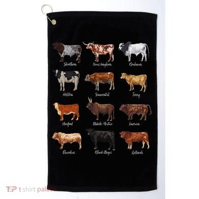 Cattle Drawings Types Of Cows Golf Towel