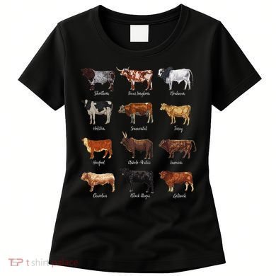 Cattle Drawings Types Of Cows Women's T-Shirt