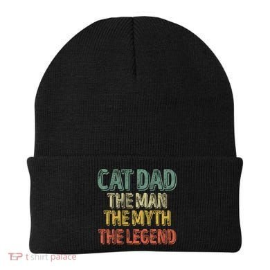 Cat Dad The The Myth The Legend Great Gift FatherS Day Gift Beanie
