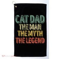 Cat Dad The The Myth The Legend Great Gift FatherS Day Gift Golf Towel thumb 0